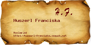 Huszerl Franciska névjegykártya
